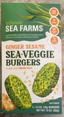 Ginger Sesame Sea-Veggie Burgers, Ginger