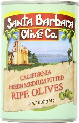 Santa Barbara Olive Co., California Green Medium Pitted Ripe Olives