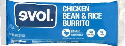 Chicken, Bean & Rice Burrito, Chicken, Bean & Rice