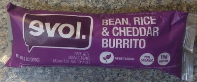 Bean, Rice & Cheddar Burrito, Bean, Rice & Cheddar