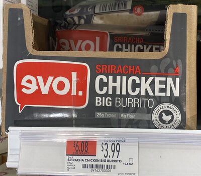 Sriracha Chicken Big Burrito, Sriracha Chicken