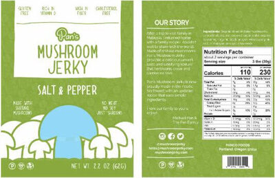 Salt & Pepper Mushroom Jerky, Salt & Pepper