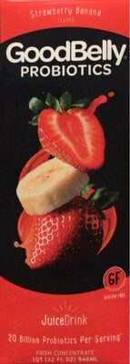 Strawberry Banana Organic Probiotics Juicedrink From Concentrate, Strawberry Banana