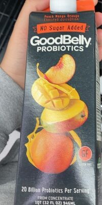 Peach Mango Orange Flavored Probiotics Juice Drink From Concentrate, Peach Mango Orange