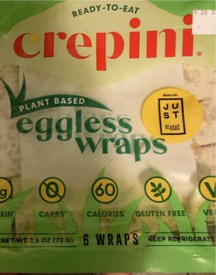 Eggless Plant Based Wraps, Eggless