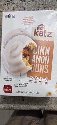 Katz Gluten Free Cinnamon Rolls, 4 Count, 8.5 Oz