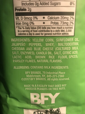 Jalapeo Cheddar Popped-Corn Snack, Jalapeo Cheddar