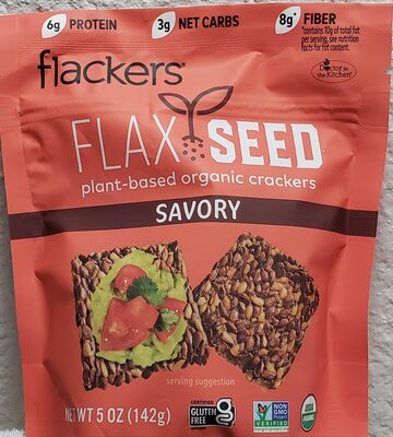 Savory Flax Seed Crackers, Savory