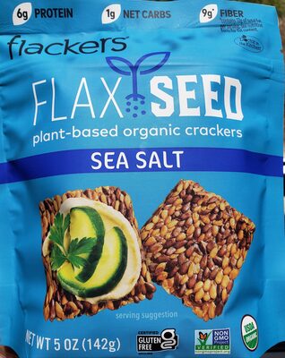Sea Salt Flax Seed Crackers, Sea Salt