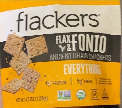 Everything Flax & Fonio Ancient Grain Crackers, Everything