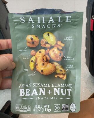 Asian Sesame Edamame Bean + Nut Snack Mix, Asian Sesame Edamame