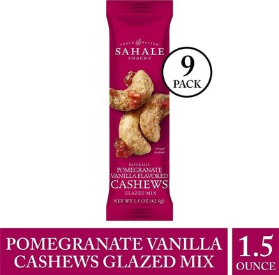 Pomegranate Vanilla Flavored Cashews Glazed Mix, Pomegranate Vanilla