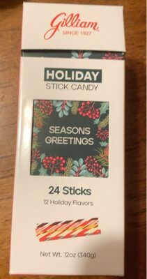 Holiday Stick Candy, Butterscotch, Cinnamon, Lemon, Passion Fruit, Orange, Peppermint, Raspberry, Rum & Butter, S'Mores, Chocomint, Vanilla, Clove