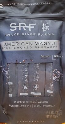 American Wagyu Beef Smoked Sausages Sticks, American Wagyu Beef