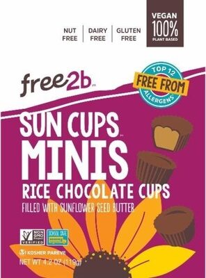Chocolate 35% Cocoa Sunflower Butter Mini Sun Cups, Chocolate