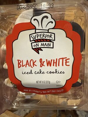 Black & White Iced Cake Cookies