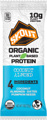 Organic Plant Based Protein Bar, Coconut Almond