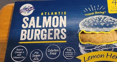 Lemon Herb Atlantic Salmon Burgers, Lemon Herb