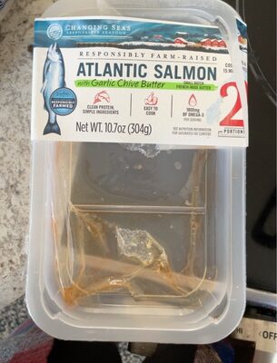 Atlantic Salmon With Garlic Chive Butter, Garlic Chive Butter