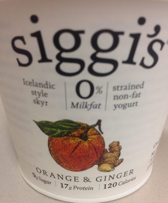 Orange & Ginger Icelandic Style Skyr Strained Non-Fat Yogurt, Orange & Ginger