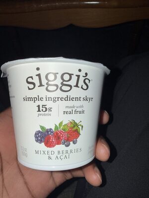 Mixed Berries & Acai Icelandic Style Skyr Strained Non-Fat Yogurt, Mixed Berries & Acai