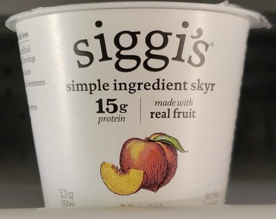 Peach Icelandic Style Skyr Strained Non-Fat Yogurt, Peach