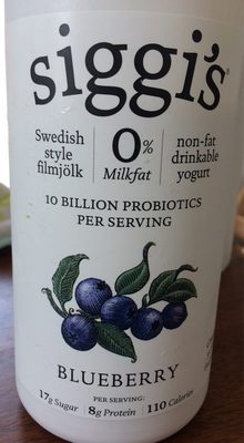 Blueberry Probiotic Drinkable Non-Fat Yogurt, Blueberry