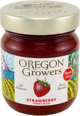 Oregon Growers & Shippers, Strawberry Pinot Noir Fruit Spread, Strawberry Pinot Noir