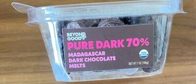 Pure Dark 70% Cocoa Madagascar Chocolate Melts