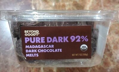 Pure Dark 92% Cocoa Madagascar Chocolate Melts