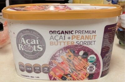 Organic Premium Acai +Peanut Butter Sorbet, Peanut Butter