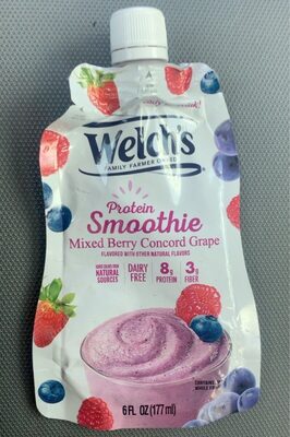 Mixed Berry Concord Grape Protein Smoothie, Mixed Berry Concord Grape