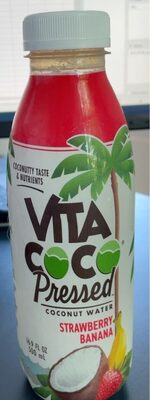 Strawberry Banana Pressed Coconut Water, Strawberry Banana