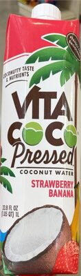 Strawberry Banana Pressed Coconut Water, Strawberry Banana