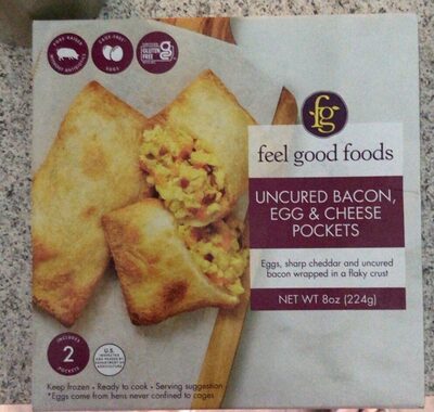 Uncured Bacon, Egg & Cheese Pockets, Uncured Bacon, Egg & Cheese