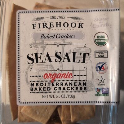 Sea Salt Organic Mediterranean Baked Crackers, Sea Salt