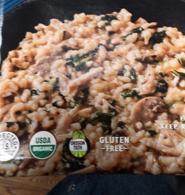 Organic Risotto With Chicken, Mushrooms & Kale, Risotto With Chicken, Mushrooms & Kale
