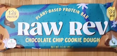 Chocolate Chip Cookie Dough Bar With Raw Superfoods, Chocolate Chip Cookie Dough