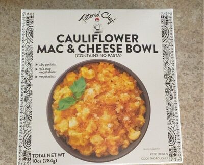 Cauliflower Mac & Cheese Creamy Cheddar Cheese Sauce Over Cauliflower Florets Topped With Panko Bread Crumbs Bowl, Cauliflower Mac & Cheese