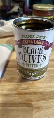 Trader Joe's, Extra Large Pitted Black Olives