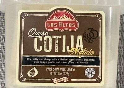 Cotija Queso Molido Part-Skim Milk Cheese, Cotija