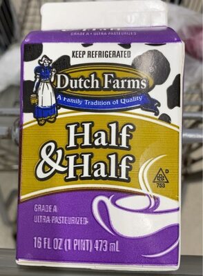 Grade A Ultra-Pasteurized Half & Half