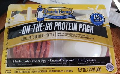 Hard-Cooked Peeled Egg Pepperoni String Cheese On The Go Protein Pack