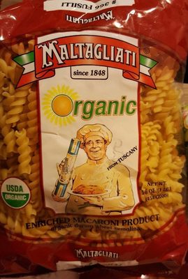 Macaroni Product Organic Durum Wheat Semolina Pasta, Fusilli #366