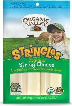 Organic String Cheese Low Moisture, Part Skim Mozzarella Cheese, String Cheese