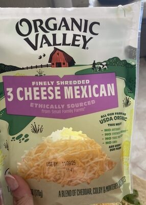 Organic Valley, Finely Shredded Mexican Blend Cheese
