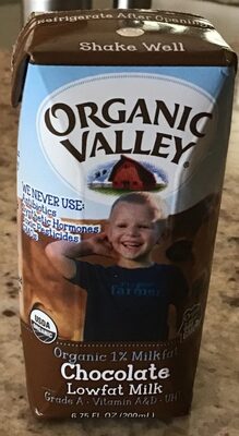Organic Valley, Organic 1% Milkfat Lowfat Milk, Chocolate, Chocolate