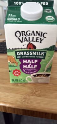 Organic Half & Half Ultra Pasteurized Grass Milk