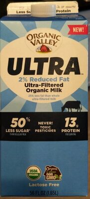 2% Reduced Fat Ultra-Filtered Organic Milk