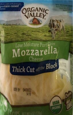Mozzarella Low Moisture Part Skim Cheese, Mozzarella